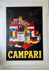 Poster vintage NANNI NINO CAMPARI BANDIERE