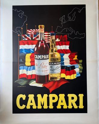 Poster vintage NANNI NINO CAMPARI BANDIERE