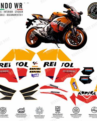 Adesivi compatibili con CBR 1000 RR Repsol 2009