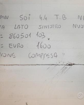 Testata sx bmw 50i 4.4 tb n63b44
