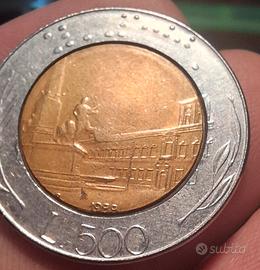 moneta 500 lire errore di conio 