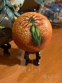 Arancia- Sasso dipinto a mano