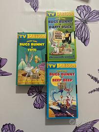 3 VHS Looney Tunes Bugs Bunny TV Sorrisi e canzoni