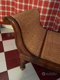 Dormeuse coloniale in paglia di Vienna