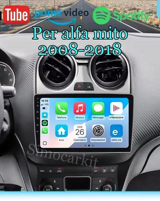 Autoradio 9” Android 13 2+64Gb per Alfa Mito