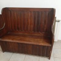 Antica panca da chiesa in legno massello