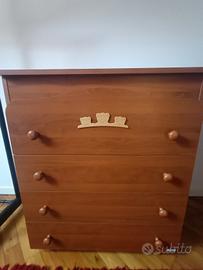 fasciatoio in legno con cassettoni