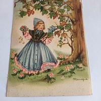 cartolina vintage illustrata mariapia