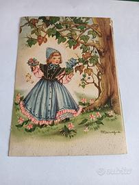 cartolina vintage illustrata mariapia