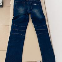 Pantaloni moto in jeans taglia M elasticizzati