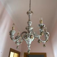 Lampadario Porcellana Capodimonte