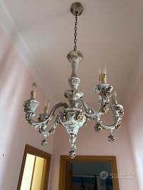 Lampadario Porcellana Capodimonte