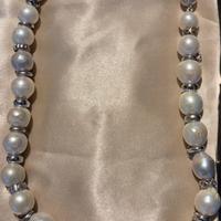 Collana argento e perle