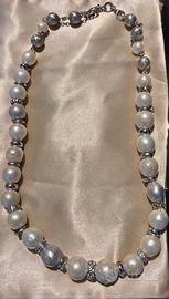 Collana argento e perle