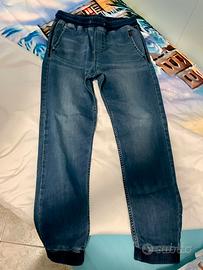 Jeans bambino H&M con elastico in vita 12/13 anni