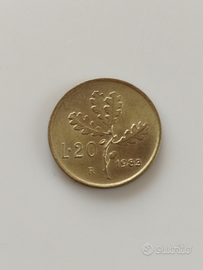 Zz 20 lire ramo di quercia 1983