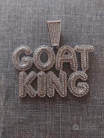 CIONDOLO COLLANA TRAP GOAT KING ICE BRILLANTATO