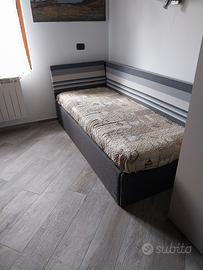 letto singolo con secondo letto estraibile