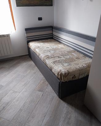 letto singolo con secondo letto estraibile