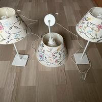 Set lampadario e abat jour