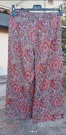 Pantaloni donna a fantasia gamba a 3/4