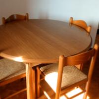 Tavola allungabile con 4 sedie in buone condizioni