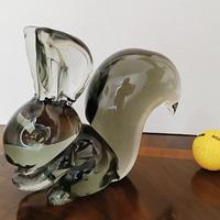 Scultura in vetro Murano raffigurante scoiattolo