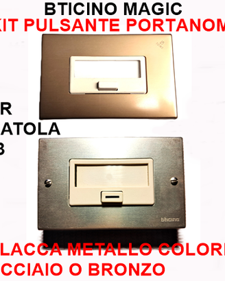 Bticino Magic kit pulsante portanome x scatola 503