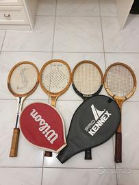Racchette tennis legno vintage collezionismo