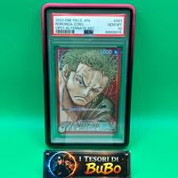 One Piece OP01-001 Zoro PSA 10 + Cover