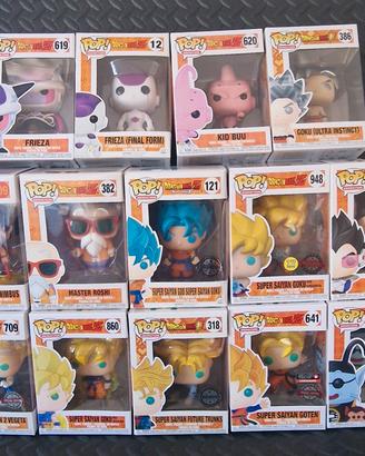 Lotto 14 Funko Pop Dragon Ball Z Goku Vegeta Etc