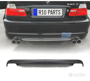 DIFFUSORE BMW E46 LOOK M M3 USCITE DOPPIE