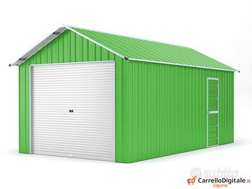 Prefabbricato box cantiere 360x610 verde chiaro
