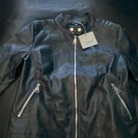 Giubbino eco pelle nero