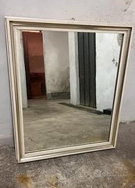 SPECCHIO LEGNO CORNICE ARGENTO