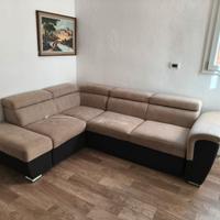 divano angolare in tessuto 