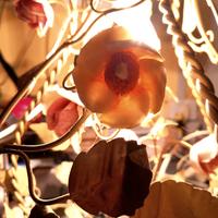 lampadario metallo ceramica