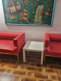 divano singolo o coppia in ecopelle rossi