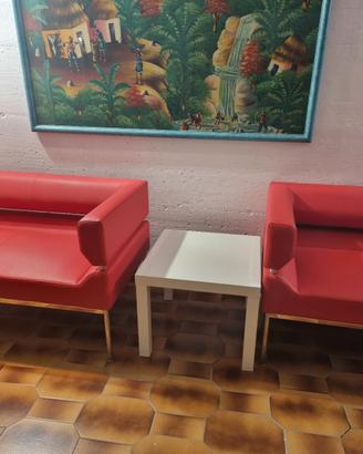 divano singolo o coppia in ecopelle rossi