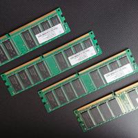 4 RAM DDR 400Mhz da 512Mb ciascuna