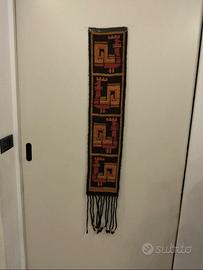 Arazzo/tappeto vintage in lana Polonia fatto a man