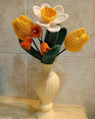 Vaso di fiori ad uncinetto 