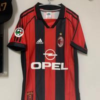 98/99 AC Milan George Weah + Patch Serie