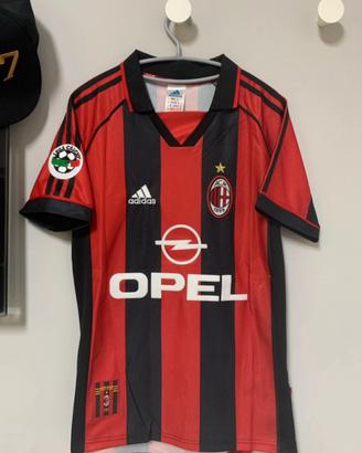 98/99 AC Milan George Weah + Patch Serie