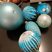 set 6 palline vintage azzurre