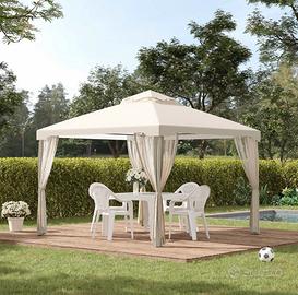 Gazebo da Giardino 2,94x2,94 m beige