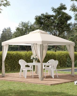 Gazebo da Giardino 2,94x2,94 m beige