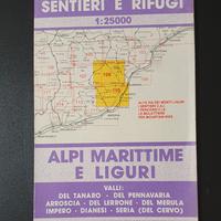 Carta dei sentieri e rifugi Valli marittime liguri