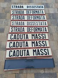 NR 10 cartelli d'epoca non ancora catarifrangenti