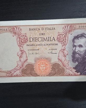 Banconota lire 10000 4 Gennaio 1968